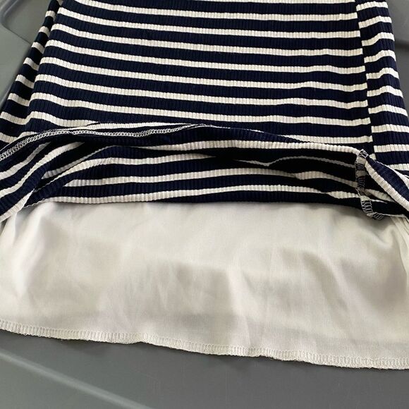 VELVET Torch Women’s Bodycon Cold Shoulder Dress, Striped, Navy & White, Size S - Picture 5 of 6